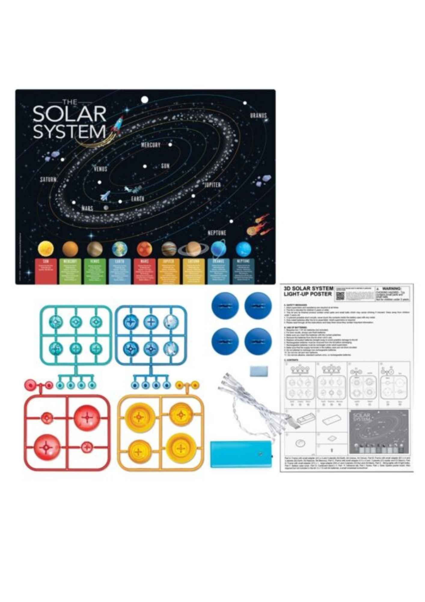 פוסטר מערכת השמש - מוארת בתלת מימד (4M)