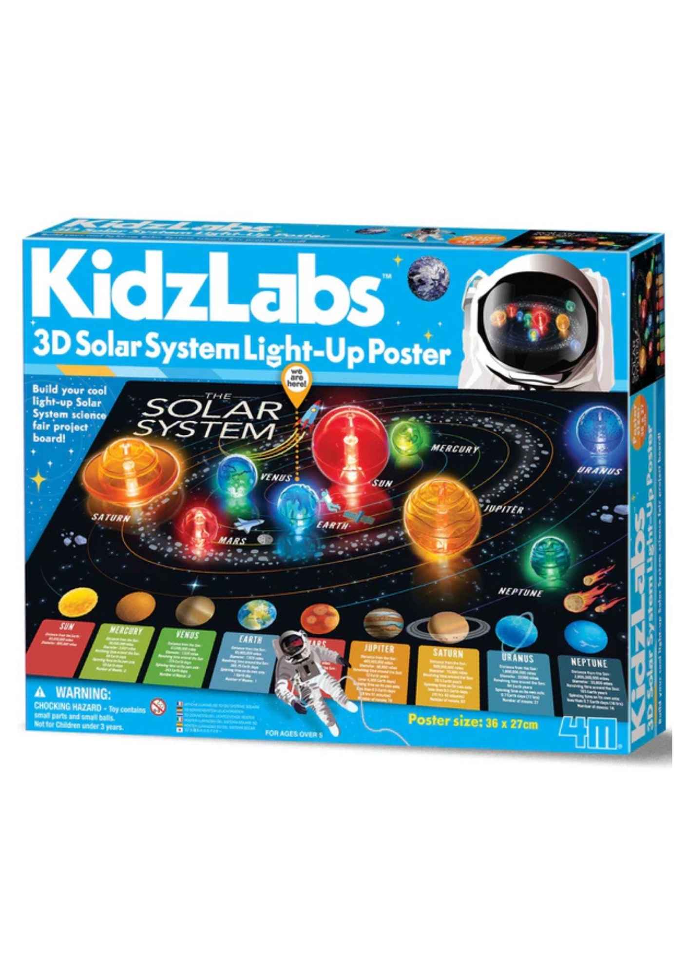 פוסטר מערכת השמש - מוארת בתלת מימד (4M)