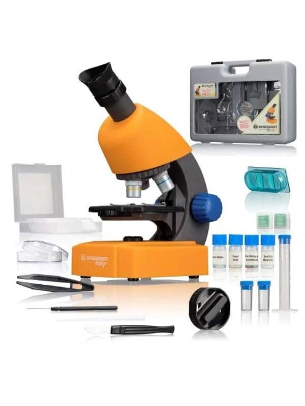 מיקרוסקופ ברסר לילדים ונוער 40X-640X במזוודה