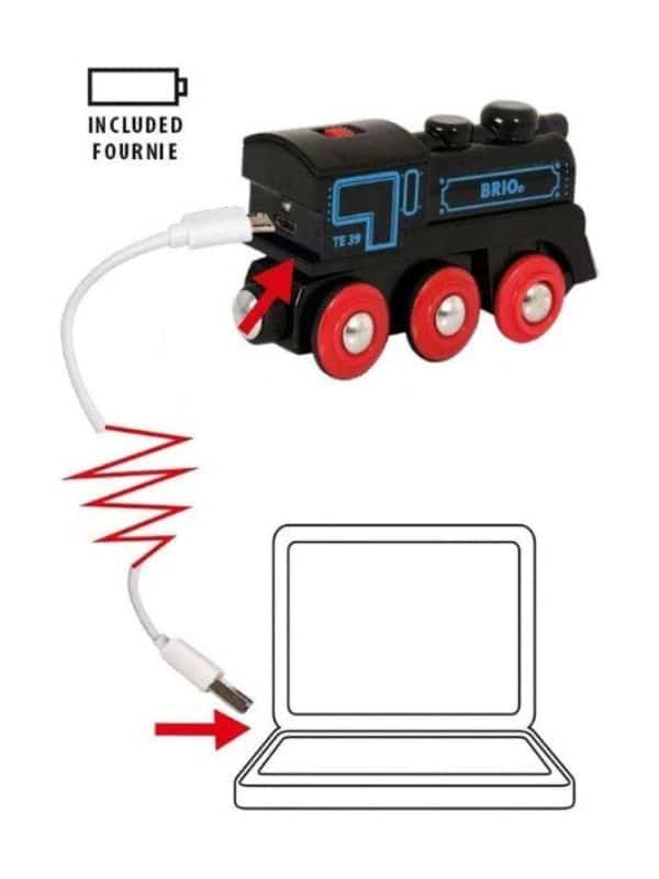 קטר שחור נטען USB דגם 33599 (BRIO)
