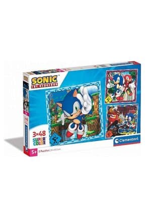 פאזל סוניק קופסא מרובעת (3X48 חלקים)