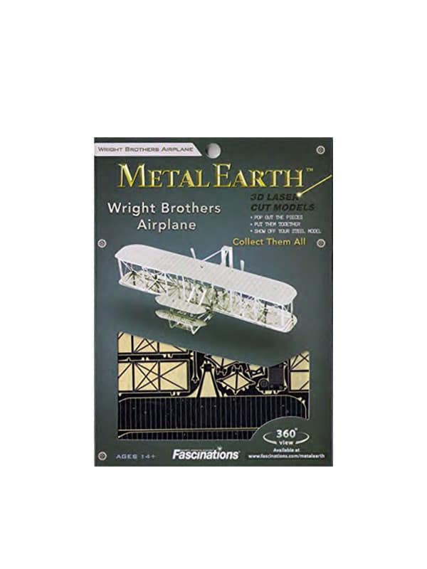 מטוס האחים רייט - מודל הרכבה ממתכת (earth metal)