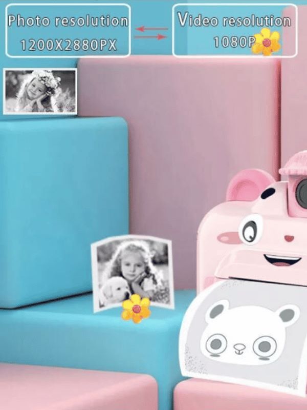 מצלמה מדפיסה - מובייל (כחול)