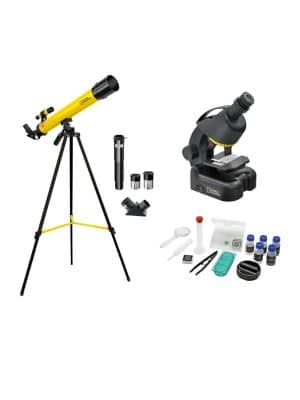 סט מיקרוסקופ 40x-640x וטלסקופ 45/600 נשיונל גיאוגרפיק
