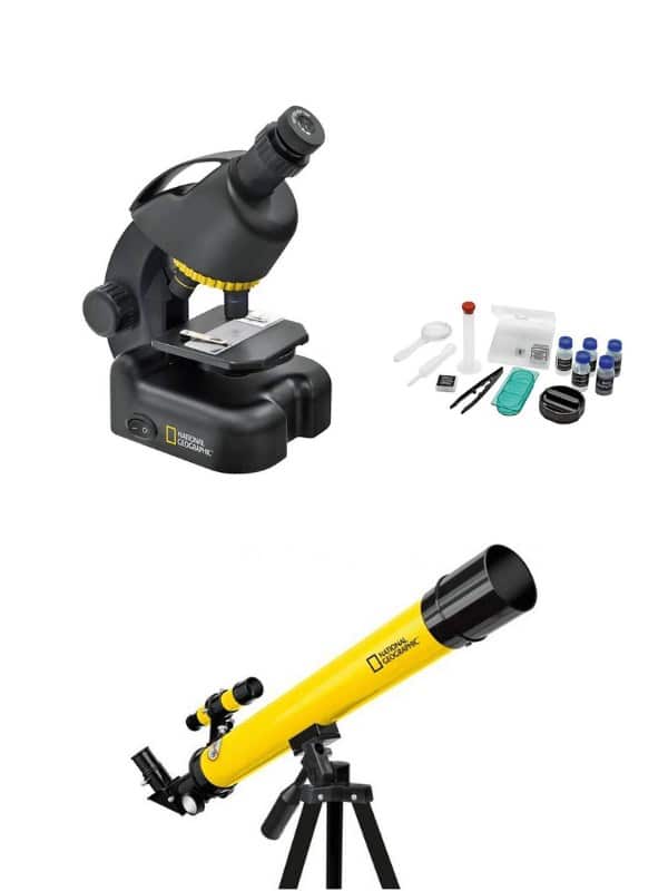 סט מיקרוסקופ 40x-640x וטלסקופ 45/600 נשיונל גיאוגרפיק