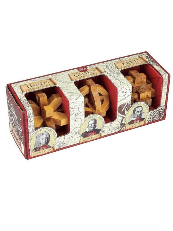 המוחות הגדולים - סט 3 פאזלים האלי, גלילאו וקפלר