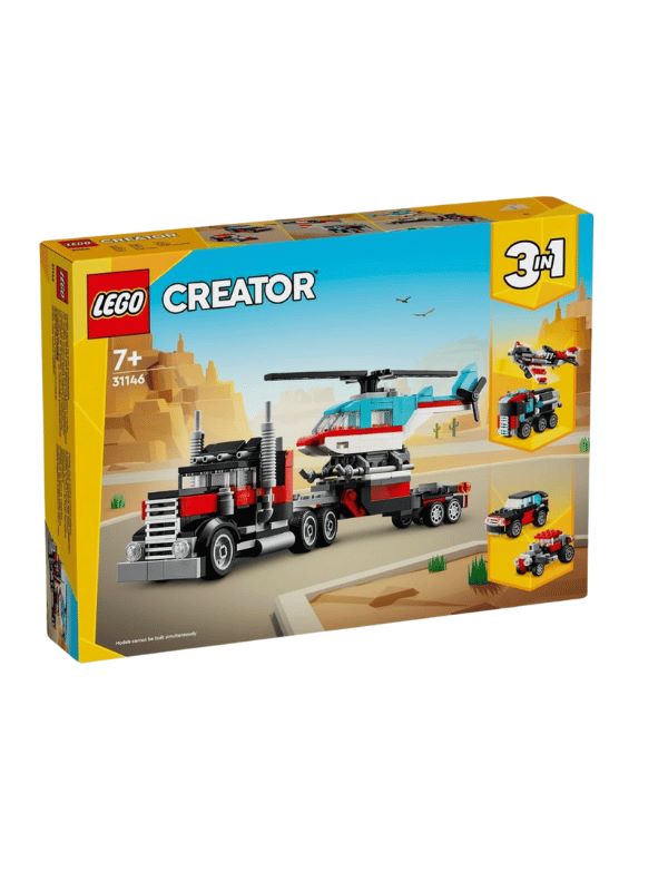 לגו קריאטור 31146 - משאית גרר עם מסוק