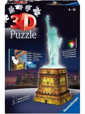 פאזל תלת מימד פסל החירות מואר – 108 חלקים