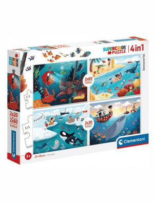 פאזל עולם הים 2x60+2x20
