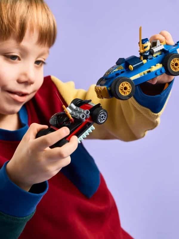 לגו נינג'גו 71840 - רוג נגד דריקס בדו קרב מכוניות מרוץ