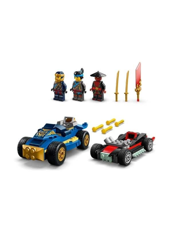 לגו נינג'גו 71840 - רוג נגד דריקס בדו קרב מכוניות מרוץ