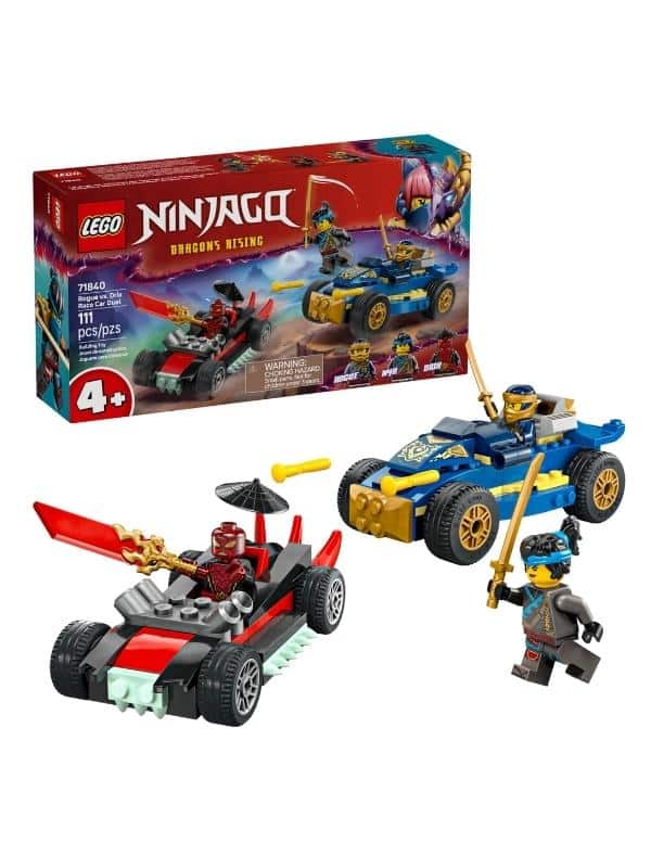 לגו נינג'גו 71840 - רוג נגד דריקס בדו קרב מכוניות מרוץ