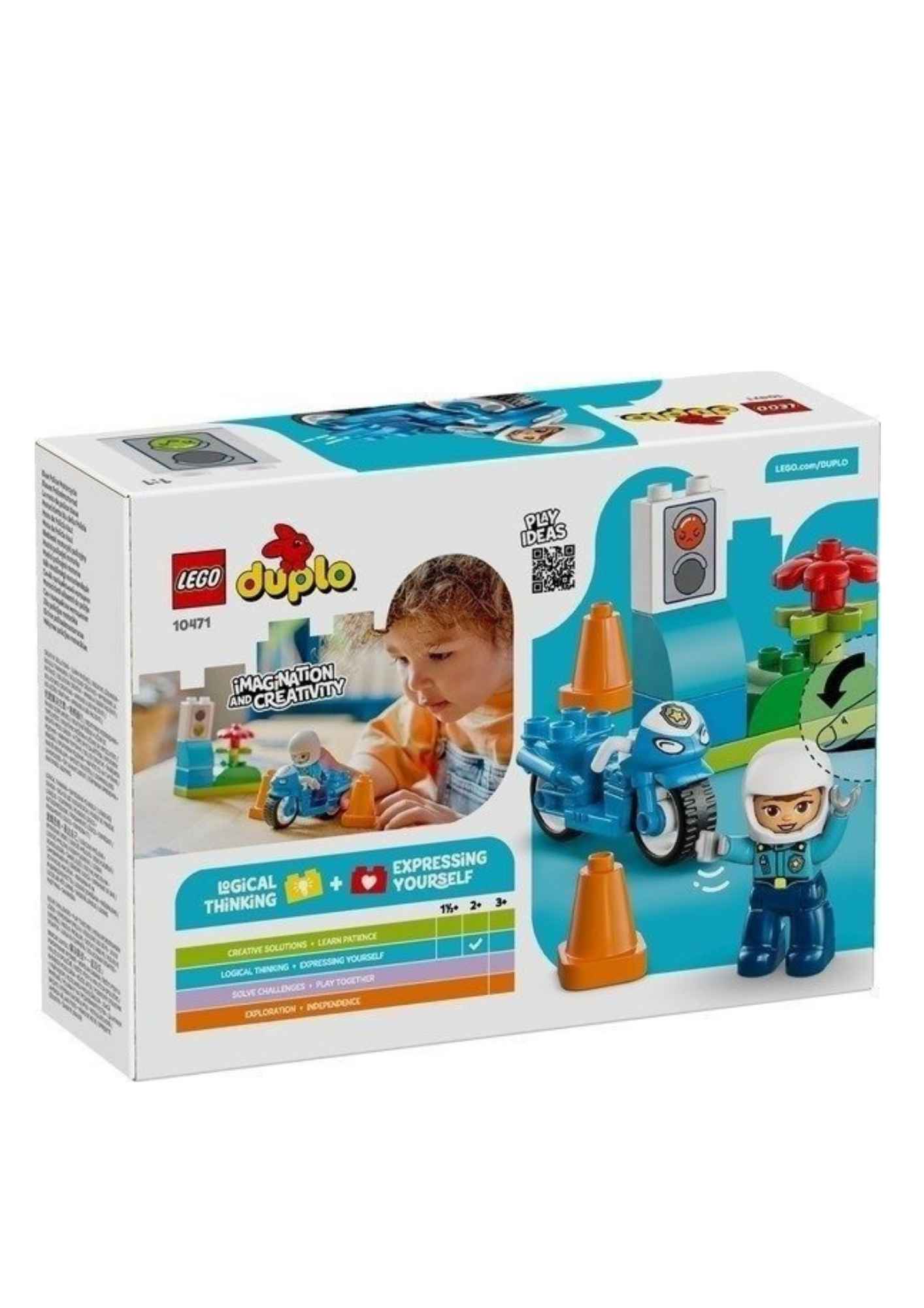 לגו דופלו 10471 - אופנוע משטרתי כחול