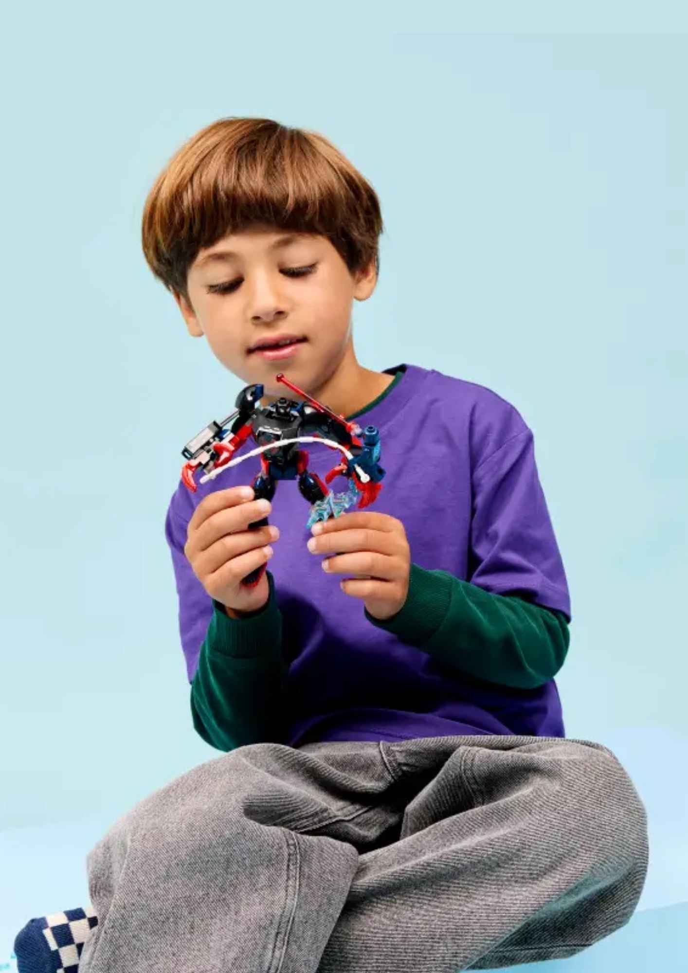 לגו מארוול 76337 - רובוט מיילס מוראלס נגד ספיידרמן