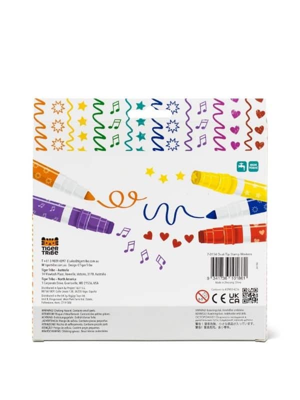 טושים דו צדדים עם חותמות - Tiger Tribe