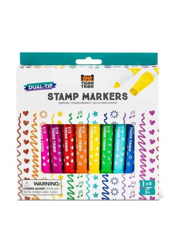 טושים דו צדדים עם חותמות - Tiger Tribe