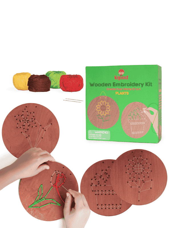 ריקמה על עץ צמחים - קיפוד (Kipod)