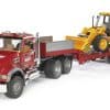 משאית מוביל מאק MAK וטרקטור JCB 4CX