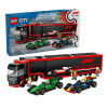 לגו סיטי 60445 - משאית F1 עם RB20 ו-AMR24