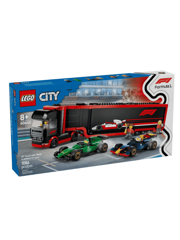 לגו סיטי 60445 - משאית F1 עם RB20 ו-AMR24