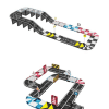 פליימאגר ערכת כבישים מגנטיים + 2 מכוניות עץ